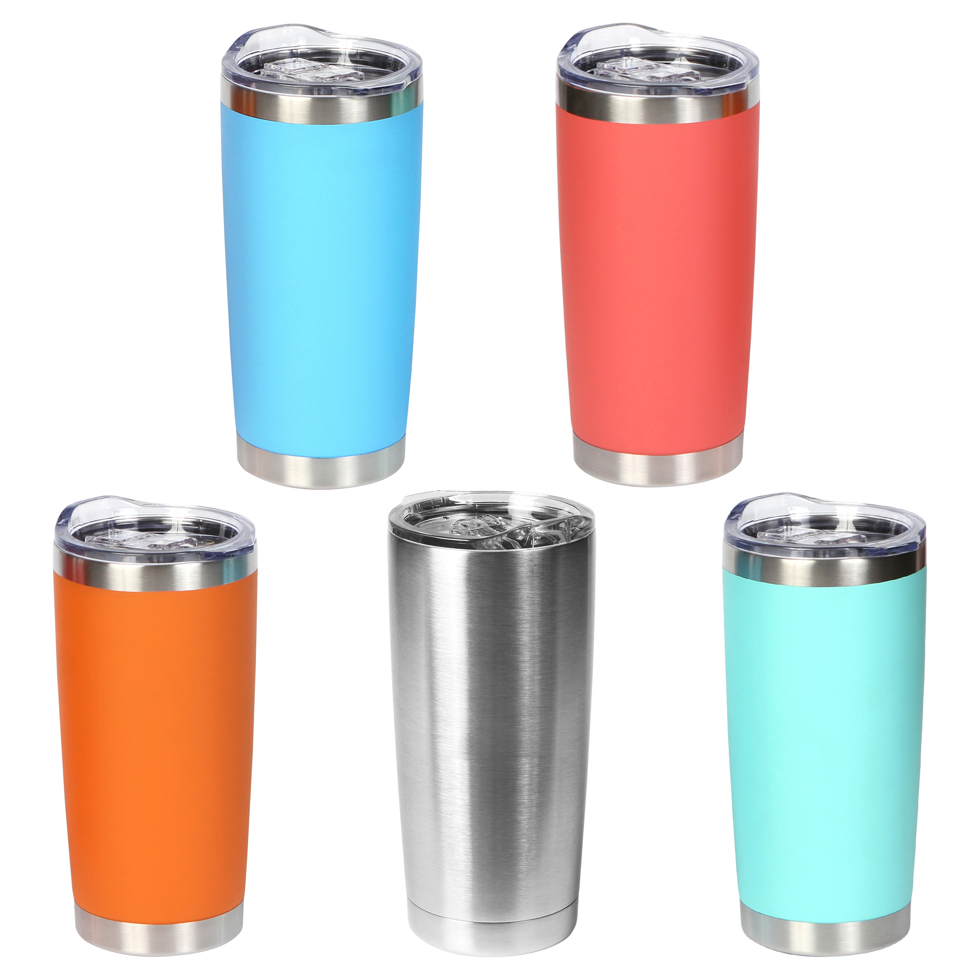 VASO DE DOBLE PARED CON TAPA TRANSPARENTE CAPACIDAD DE 550ML. E529